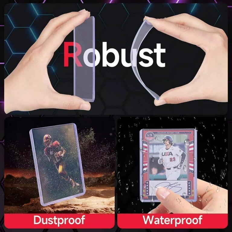 Ultra pro 2000ct Top Loader 3 "X4", Trading Card Sports Card holder，Baseball card protector Hard plastic, (1000 hard card + 1000 soft card)