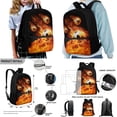 thumbnail image 2 of ZUXONGSY Flame Soccer Print 4 In 1 School Bag with Lunch Box Set for Girls Boys Backpack Purse Middle High School Book Bag with Pencil Case Water Bottle Holder for Kids Primary Child, 2 of 6