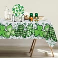 thumbnail image 6 of St. Patrick''s Day Tablecloth Rectangle 60x84 Inch, Shamrock Tablecloth Buffalo Plaid Eucalyptus Table Cloth Decor for Dinner Party Picnic, 6 of 6