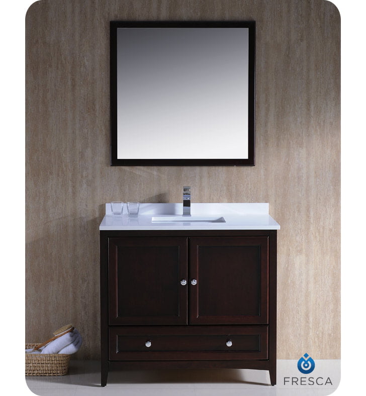 Fresca Fvn2036 Oxford 36 Free Standing Single Vanity Set Com - 30 Inch Bathroom Sink Tops Uk