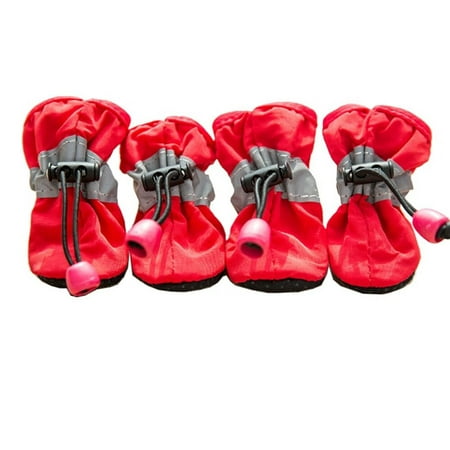 Dog Shoes for Large Medium Small Dog - Boots & Paw Protectors Warmer for Outdoor Walking  Indoor Hardfloors Anti-Slip Sole