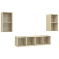 thumbnail image 2 of vidaXL Wall-mounted TV Cabinets 4 pcs White Engineered Wood, 2 of 11