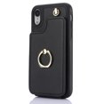 thumbnail image 6 of Designed for iPhone XR Case Wallet with Card Holder for Women Girls, Crossbody Case with Lanyard Strap, Protective PU Leather Purse Case with Ring Holder Stand for iPhone XR - Black, 6 of 10