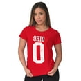 thumbnail image 3 of Ohio OH Distressed Athletic Letter Womens Fitted Plus Size Graphic Tee Brisco Brands 2X, 3 of 5