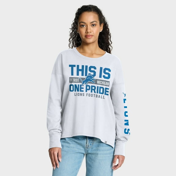 Women's Fanatics White Detroit Lions Hometown Legacy Long Sleeve T-Shirt