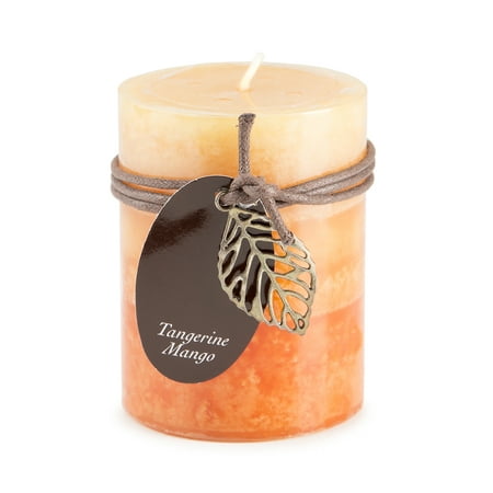 Dynamic Collections Pillar Candle: Tangerine Mango, 3x4