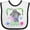 White and Black, variant on Inktastic Panama City Beach Florida Cute Swimming Manatee Boys or Girls Baby Bib