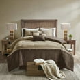 thumbnail image 3 of 7 Piece Faux Suede Comforter Set Grey King, 3 of 14