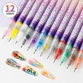 thumbnail image 2 of 12 Colors Nail Pens For Nail Art,Nail Art Pens Set, 2025 New Nail Art Markers Polish Pen for 3D Nail Art, Nail Art Tools for Graffiti Dotting Drawing Painting Point Liner Diy, 2 of 7