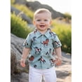 thumbnail image 6 of BemeyourBBs Toddler Baby Boys Western Cowboy Outfits Shirts Short Sleeve Horse/Boots Print Button Down Shirts Cute Summer Shirt Tops Clothes, 6 of 9