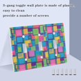 thumbnail image 3 of Yayeee Toggle Light Switch Wall Plate 2-Gang 4.56"x4.48" Decorative Outlet Cover, Colorful Geometric Pattern, 3 of 7
