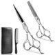 thumbnail image 1 of Kit de tijeras de corte de cabello profesional CIICII, juego de tijeras de corte de cabello de barbero 440C de 7 pulgadas (corte d, 1 of 7