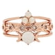thumbnail image 1 of Combinación de Mujeres Luna Opal Anillos de moda de tres piezas Cute Sweet Girls Anillos, 1 of 6