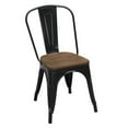 thumbnail image 6 of Alden Design Metal Dining Chairs Side Chairs with Wooden Seat, Set of 4, Black, 6 of 7