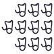 thumbnail image 5 of Clips para luces navideñas, clips para luces festivas, resistentes y de fácil instalación para exteriores. Negro 10 piezas, 5 of 9