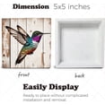 thumbnail image 5 of Hummingbird Wooden Box Sign Hummingbird Gifts Funny Hummingbird Decor for Bathroom Shabby Chic Decor Shelf Decor for Office Wood Block Signs For Shelf Desk Decoration 7x7 In, 5 of 5