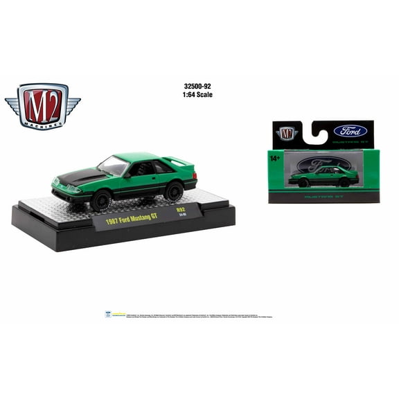 M2 Machines Detroit Muscle Rel 92 1:64 1987 Ford Mustang Gt