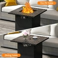 thumbnail image 5 of Heynemo 30" Propane Fire Pit Table with Lid & Lava Rocks, 50,000 BTU Outdoor Gas Fire Table with Waterproof Cover, Rattan-Style Design for Patio, Backyard & Garden, 5 of 8
