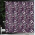 thumbnail image 3 of Ambesonne Paisley Shower Curtain, Vintage Leaf Flower Motif, 69"Wx70"L, Purple Lilac, 3 of 4