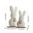 thumbnail image 2 of Outoloxit Wooden Easter Bunny Set of 2, White Farmhouse Table Decor - Rustic Easter Decorations for Mantel, Spring Home Centerpiece, 2 of 5
