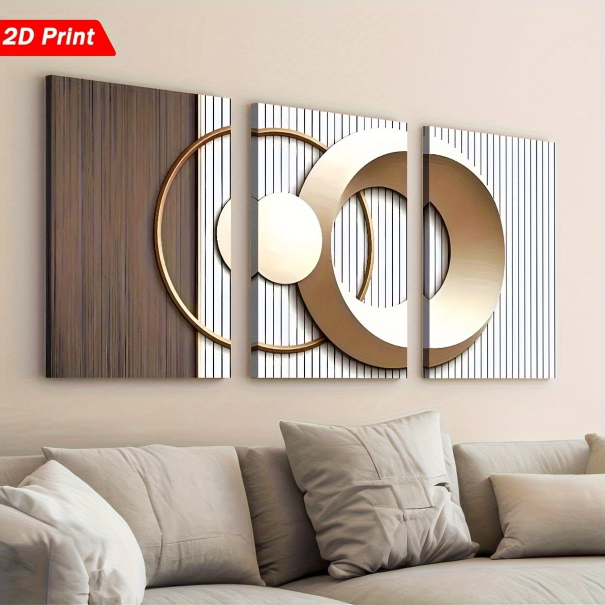 2D Flat 2D Plane Printing, 3 Luxury Modern Fashion Abstract Art, Framed Canvas Paintings And Posters, Ready to Hang, Home Decoration, Wall Art, Room Decoration, HD Printing,