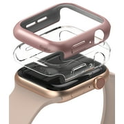 Ringke Slim Case Compatible with Apple Watch Series 6 / 5 / 4 / SE 40mm (2 Pack) - Clear & Rose Gold