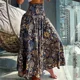 thumbnail image 2 of Falda de cintura alta elástica con estampado Vintage para mujer, vestido plisado suelto de medio cuerpo, ropa de calle informal de vacaciones, elegante, nuevo, Verano, 2 of 5