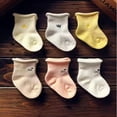 thumbnail image 2 of TELOLY 6Pairs Toddler Socks,Cotton Socks for 0-5 Months Baby Girl Socks,Mesh Helps Quick Vent Kids Socks,Colormixing1, 2 of 4