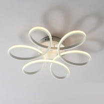 UMEILUCE 23“ Modern Flower White LED Triac Dimmable Close to Ceiling Light for Dining Room Bedroom