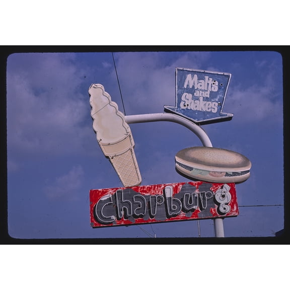 Charburg ice cream sign Canvas Wall Art (20" x 30")