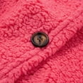 thumbnail image 3 of TIHLMK Cardigan Sweater Coat Women Casual Plus Size Plush Sweater Pockets Outerwear Buttons Cardigan Coat Pink, 3 of 9
