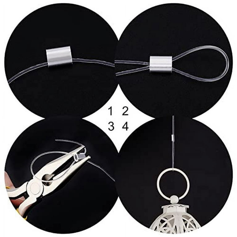 Uonlytech 1 Roll Nylon Monofilament Nylon Wire Hanging Wire Black Lanyard  Picture Frame Wire Clear Fishing Line Nylon Fishing Wire Picture Wire Rope