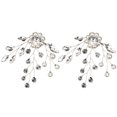 thumbnail image 3 of HLONK Durable Silver Rhinestone Flower Shoe Clips Decorative Clip On Embellishments for Weddings and Parties, 3 of 8