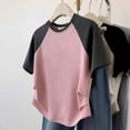 thumbnail image 2 of T Shirts Kids Girls Short Sleeve Summer Crewneck Tshirts Teenage Girls Trendy Cute Casual Jogging Athletic School Children Tunic Tops Age 3-14 Years Pink 2-3 Years, 2 of 3