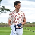 thumbnail image 3 of Rateoe Different Meat Pattern Men's Short Sleeve Polo Shirts, Golf Polo Shirts Short Sleeve Performance Moisture Wicking Dry-Small, 3 of 6