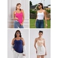 thumbnail image 6 of Charmo 3-packs Cotton Scoop Neck Tank Tops for Womens Adjustable Spaghetti Strap Undershirts Basic Camisole with Shelf Bra, 6 of 8