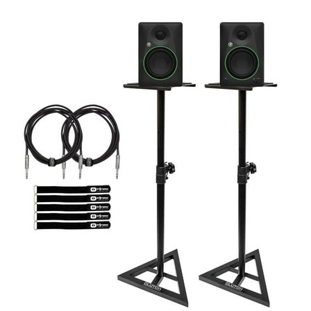 Mackie CR5BT 5.25" Powered Bluetooth Studio Monitors with Stands Package