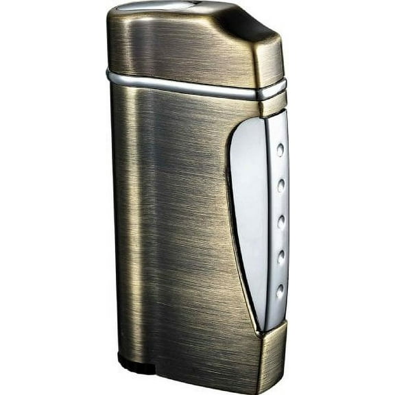 Visol Nolet Satin Nickel Wind-Resistant Torch Flame Lighter