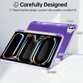 thumbnail image 3 of Dteck for iPad Air 11 Inch Case (M3/M2-2025/2024), iPad Air 5th/4th Gen Case, iPad Pro 11 Inch Case (2022-2018),Hybrid Shockproof Translucent Protective Cover with Built-in Pencil Holder,Purple, 3 of 6