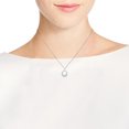 thumbnail image 4 of Shimmering Open Circle Clear Cubic Zirconia Sterling Silver Pendant Necklace, 4 of 6