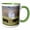 Green/White, variant on 3drose, Yellowstone Np, Bison Herd - Us51 Csl0005 - Charles Sleicher, 11oz Two-tone Yellow Mug
