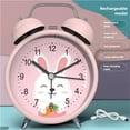 thumbnail image 1 of Silent Non-Ticking Analog Quartz 4 Inches Battery Operated Twin Bell Loud Alarm Clock with Backlight for Bedroom, 1 of 6