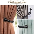 thumbnail image 4 of Shiyou-retenues de Rideaux, Attaches Décoratives pour Rideaux Muraux Noirs Petits avec Embouts Ronds (1 Paire/2 Pack), 4 of 4