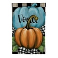 thumbnail image 2 of PHYHOO  Fall Garden Flag Double Sided Burlap for Outside Pumpkin Buffalo Plaid Welcome Small Seasonal Yard Autumn Decoration (Blue Pumpkin) White, 2 of 6