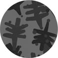 thumbnail image 1 of Ahgly Company Machine Washable Indoor Round Transitional Charcoal Black Area Rugs, 6' Round, 1 of 7