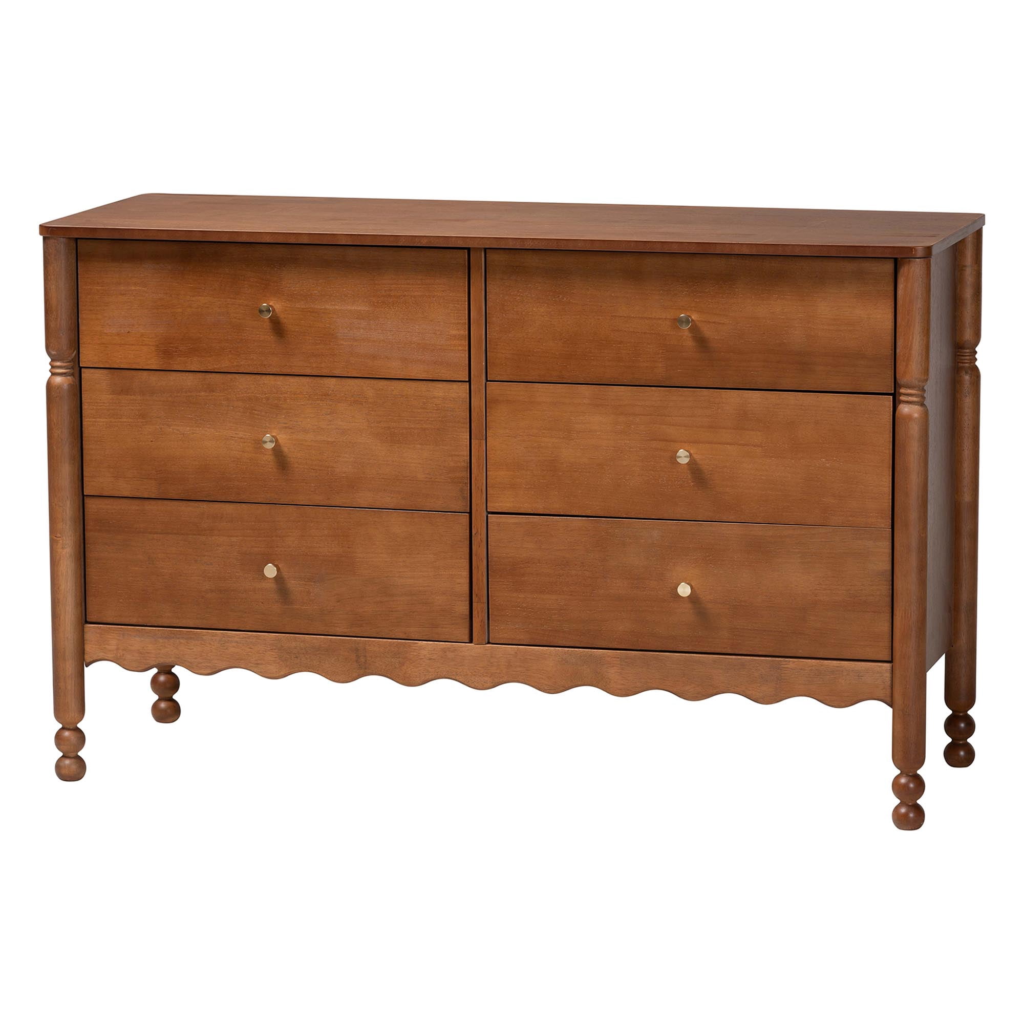 Baxton Studio Hoffman Modern Farmhouse Bedroom Set, King, 4-Piece, Walnut Brown