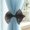 Black, variant on Hovilon Sheer Organza Bow Curtain Tiebacks No Drill, Cute Window Drape Holdback for Sheer and Linen Curtains, Soft Nylon Spandex Fabric Gripping Tieback for Bedroom Living Room Home Decor, Blue