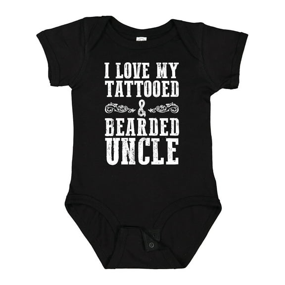 Inktastic I Love My Tattooed & Bearded Uncle Boys Baby Bodysuit