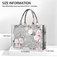 thumbnail image 3 of Large Capacity Tote Bag,Pioneer Flower Floral Print Pattern Handbag Fashion Luxury Tote Bag,15.7"x13"x 5.1" Inches,Laptop Compatible, 3 of 6