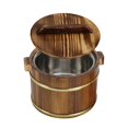 thumbnail image 1 of Seau à Riz Japonais Réutilisable Multifonctionnel 16cm Bol à Mélanger Sushi en Bois Marron, 1 of 7